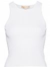 MICHAEL KORS RIBBED RECYCLED VISCOSE BLEND CROPPED TANK TOP