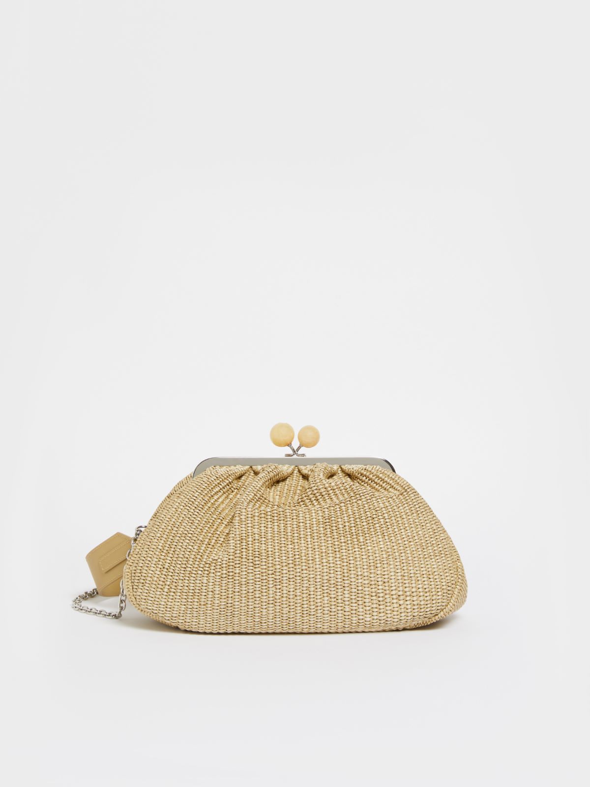 WEEKEND MAX MARA FORTUNA MEDIUM RAFFIA-EFFECT PASTICCINO ΤΣΑΝΤΑ