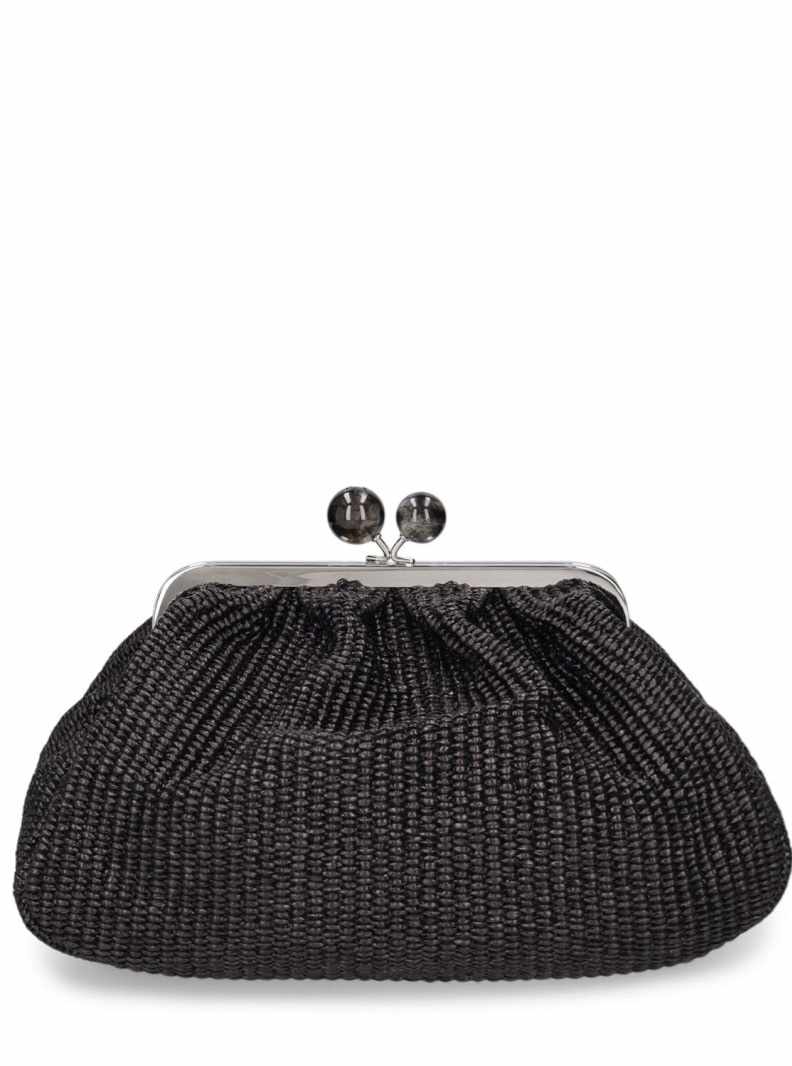WEEKEND MAX MARA FORTUNA MEDIUM RAFFIA-EFFECT PASTICCINO ΤΣΑΝΤΑ