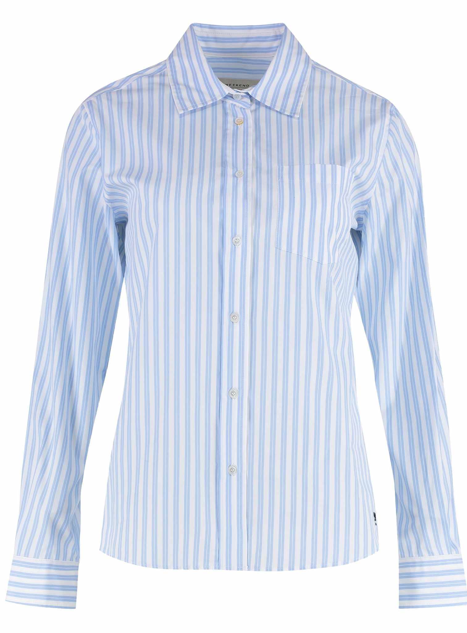 WEEKEND MAX MARA BAHAMAS STRIPED COTTON-POPLIN ΠΟΥΚΑΜΙΣΟ
