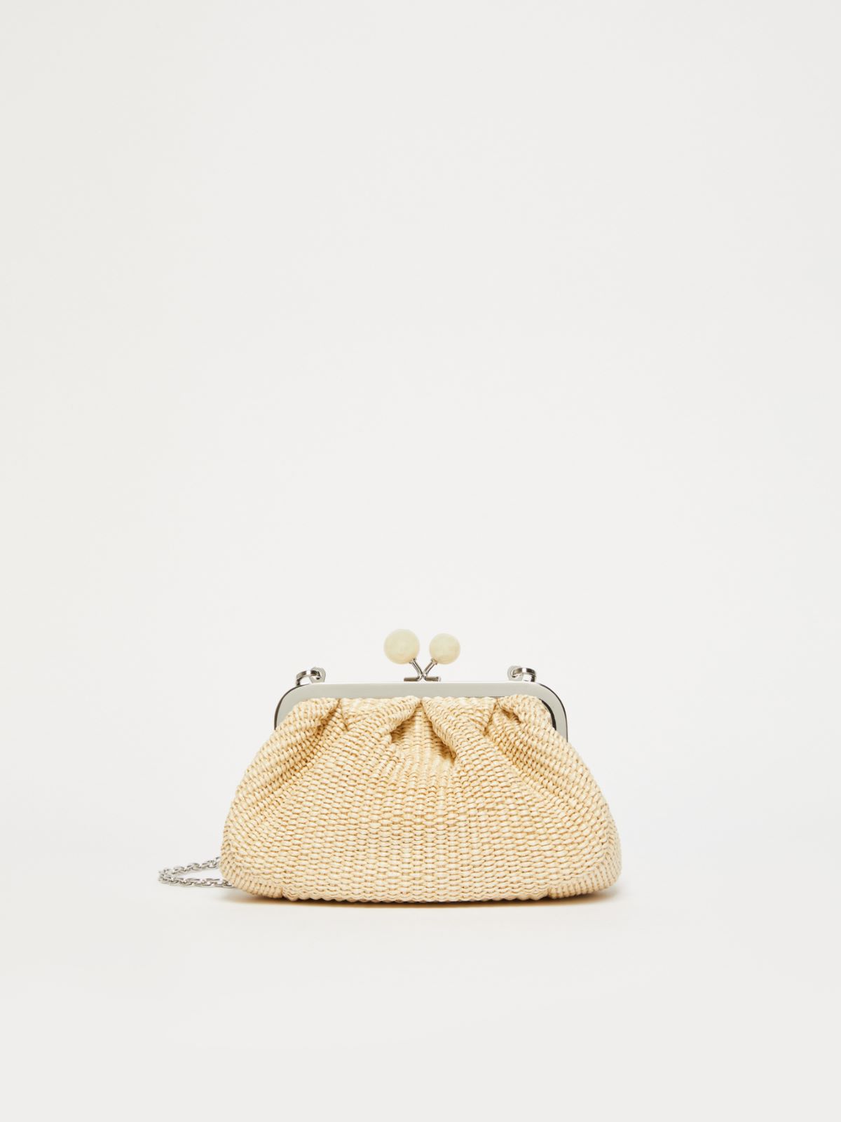 WEEKEND MAX MARA PALMAS SMALL RAFFIA-LOOK PASTICCINO ΤΣΑΝΤΑ