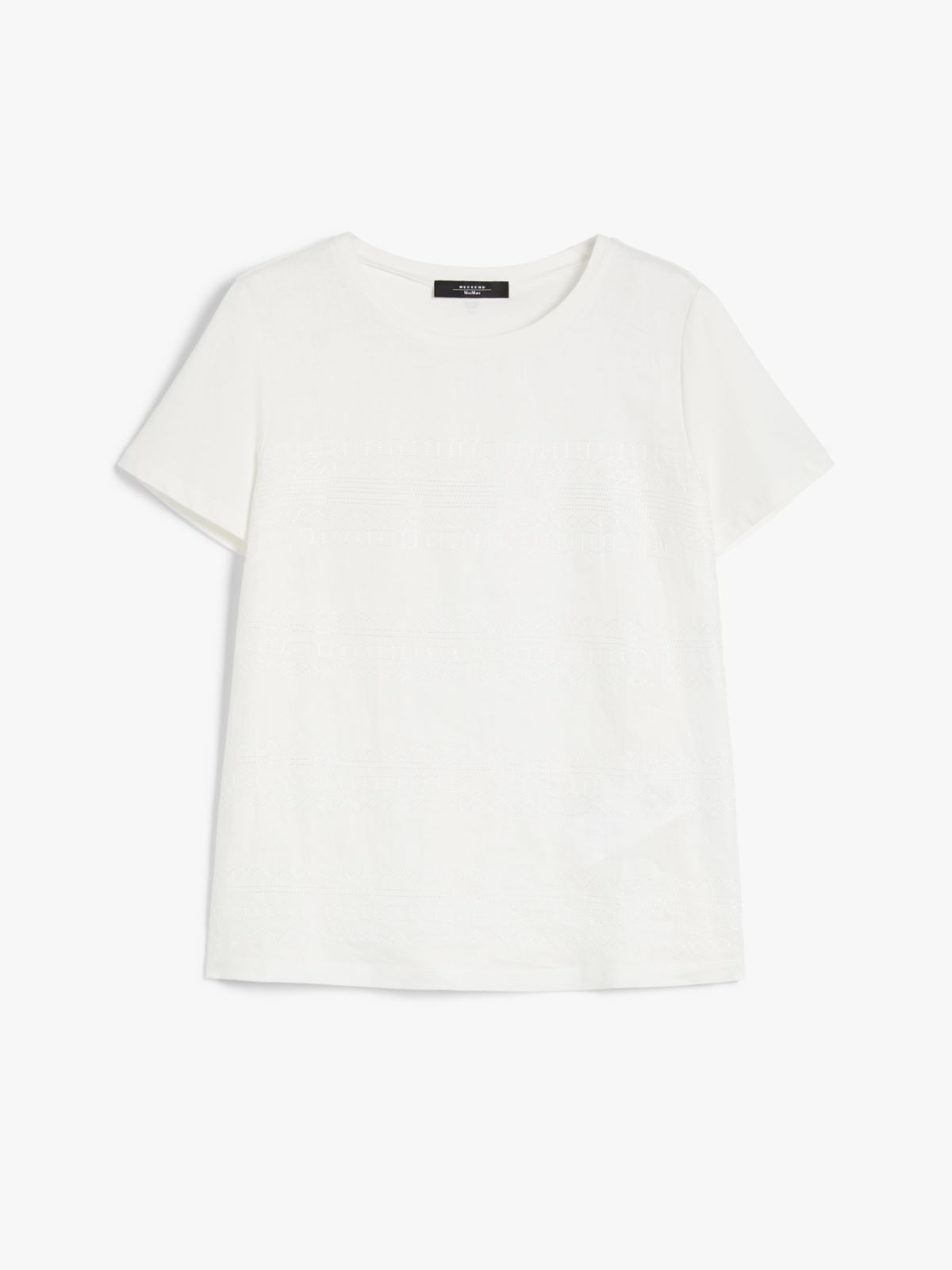 WEEKEND MAX MARA BONDENO COTTON AND LINEN TOP