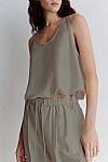 MARELLA MONOCROME MEANA SILK HABOTAI TOP