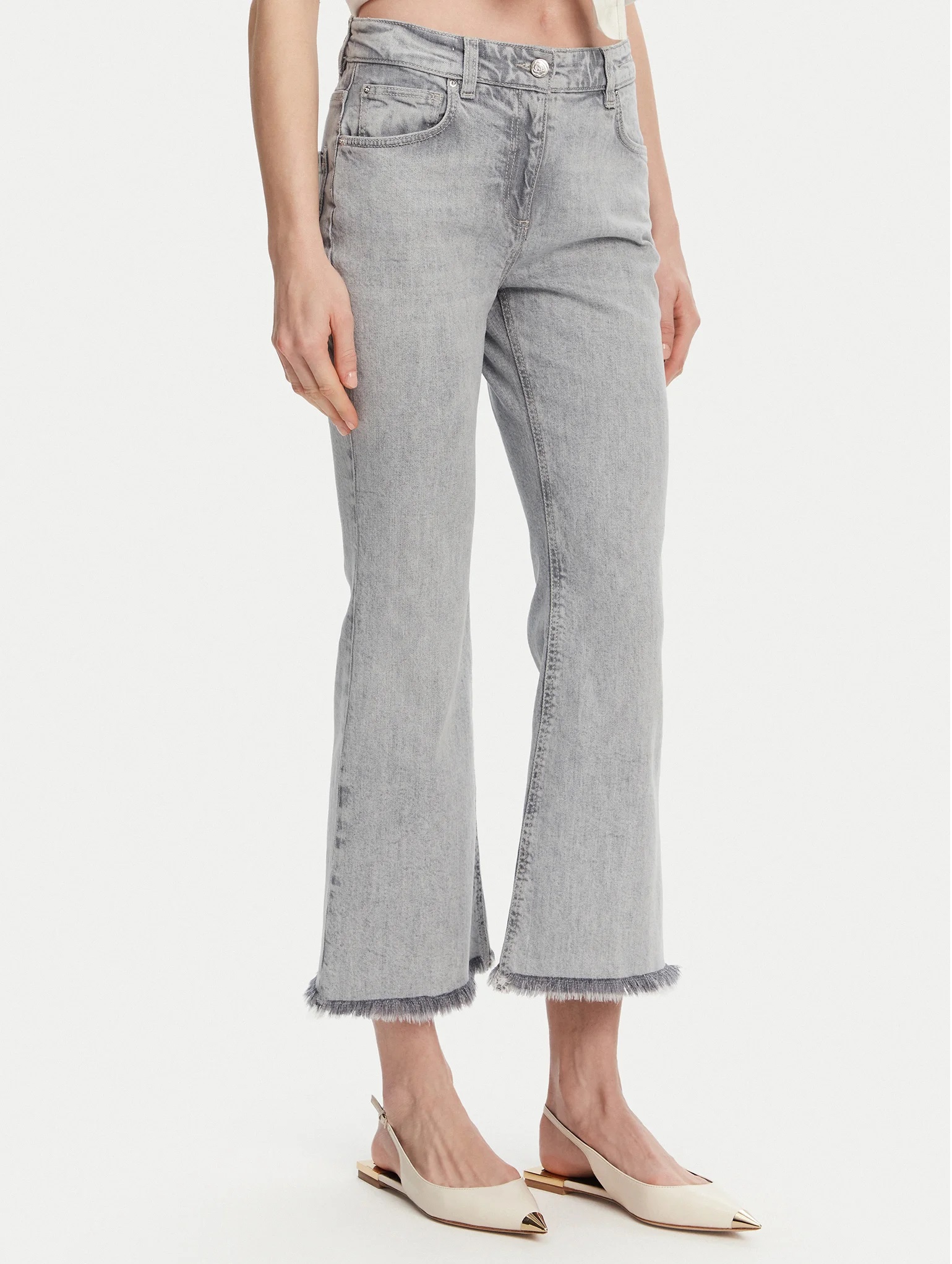 MARELLA RISE FCROP FLARED CROPPED JEANS