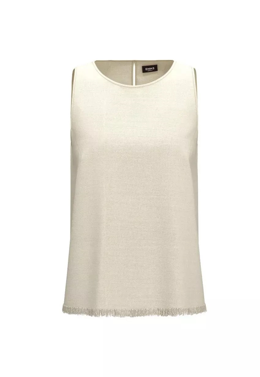 EMME MARELLA PLATINO VISCOSE AND LINEN TOP