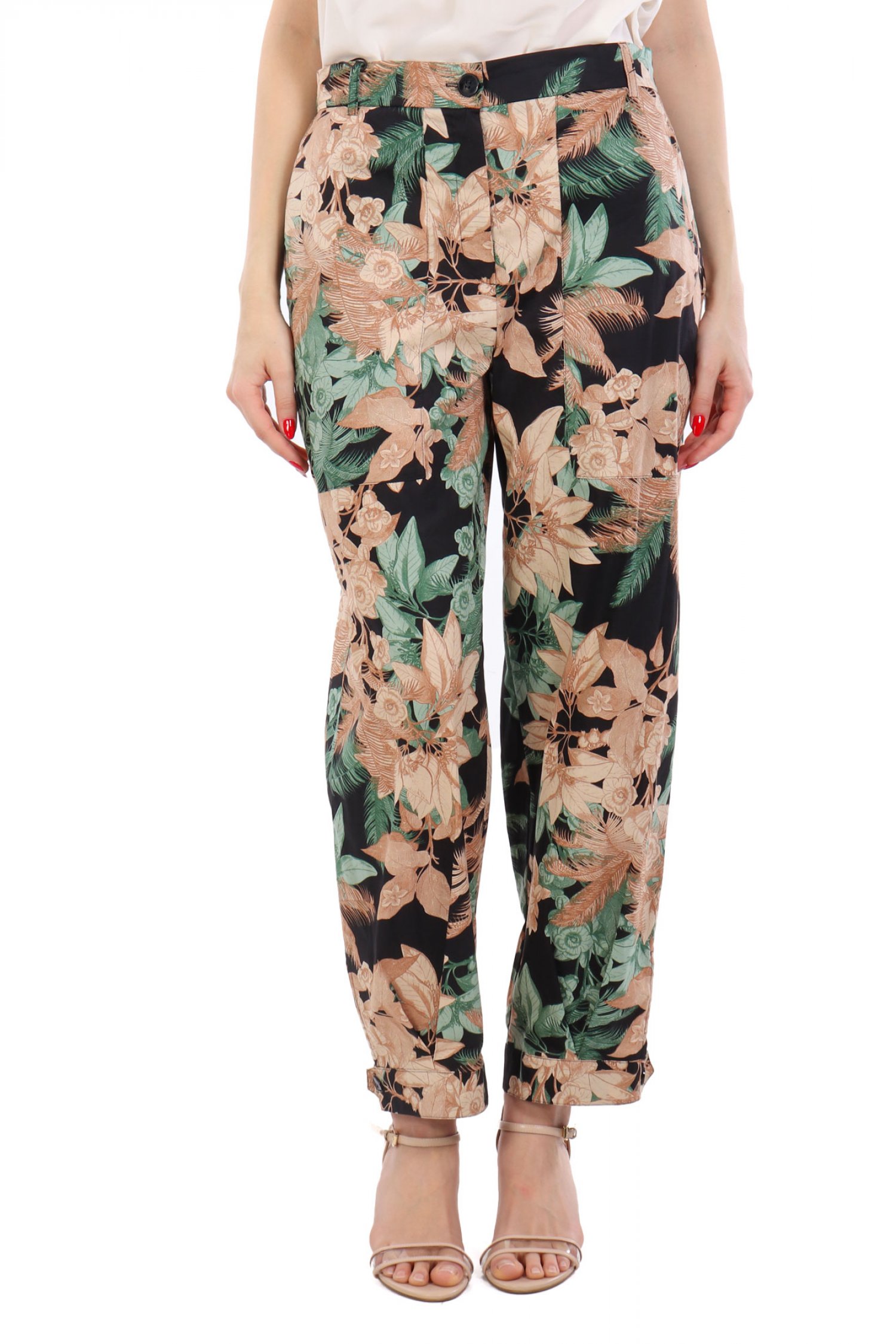EMME MARELLA VOLT COTTON POPLIN PRINTED ΠΑΝΤΕΛΟΝΙ