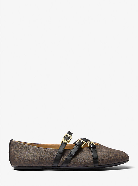 MICHAEL KORS INDY FLEX SIGNATURE LOGO FLAT ΜΠΑΛΑΡΙΝΕΣ