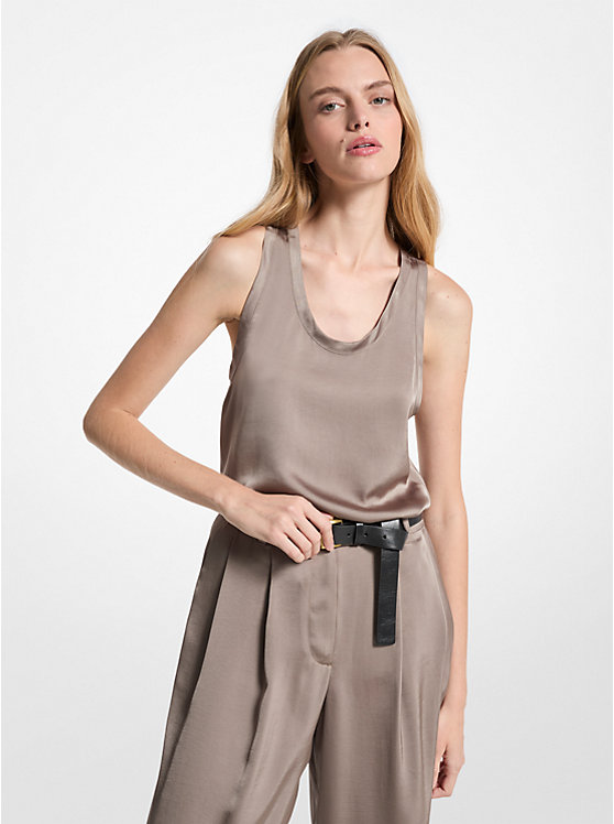 MICHAEL KORS SATIN RACERBACK TANK TOP