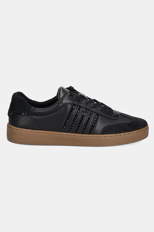 MIHAEL KORS LEATHER SCOTTY LACE UP SNEAKERS