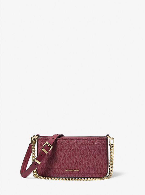 MICHAEL KORS BRYANT SMALL SIGNATURE LOGO CONVERTIBLE POUCHETTE / CROSSBODY