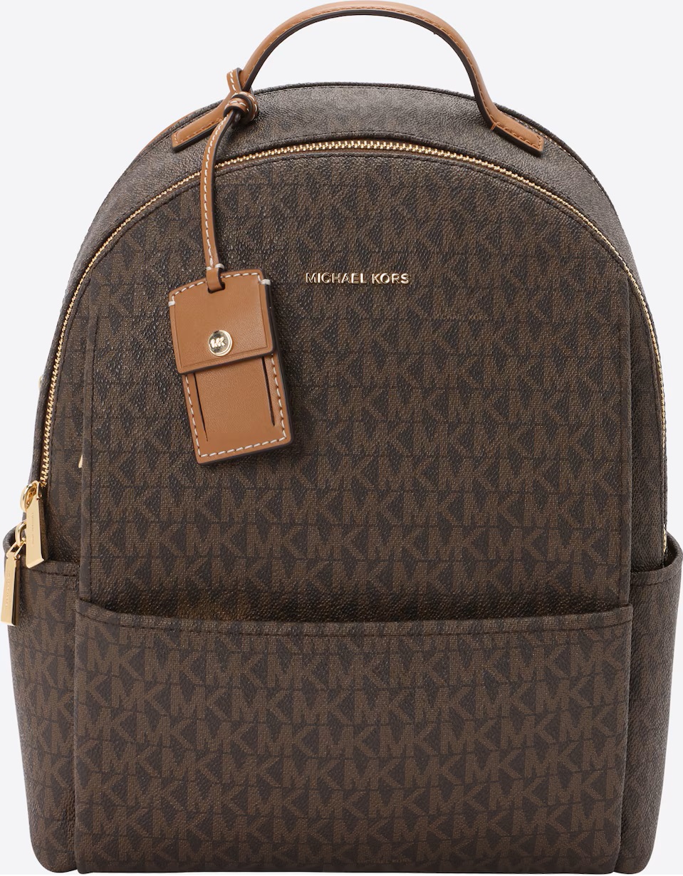 MICHAEL KORS SABLE MEDIUM SIGNATURE LOGO BACKPACK