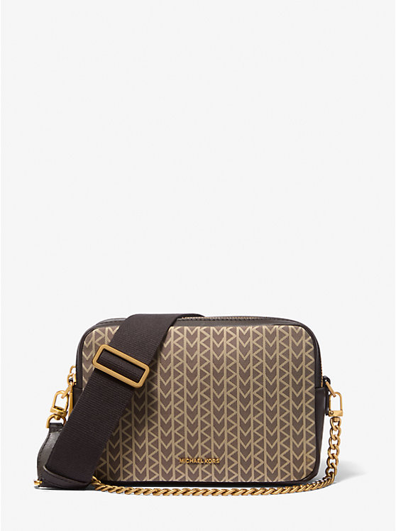 MICHAEL KORS BRYANT MEDIUM MK2000 LOGO JACQUARD CAMERA CROSSBODY ΤΣΑΝΤΑ