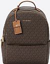 MICHAEL KORS SABLE MEDIUM SIGNATURE LOGO BACKPACK