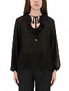 MICHAEL KORS GEORGETTE RUFFLE TOP