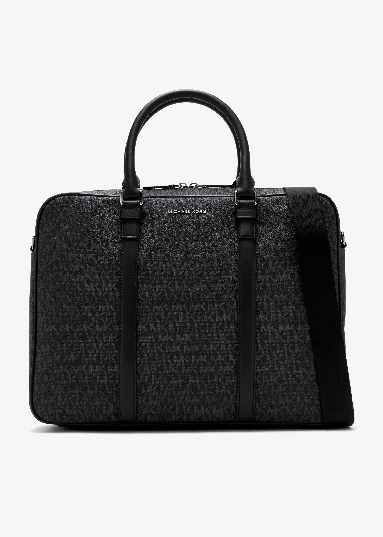 MICHAEL KORS MENS HUDSON LOGO AND LEATHER ΧΑΤΡΟΦΥΛΑΚΑΣ