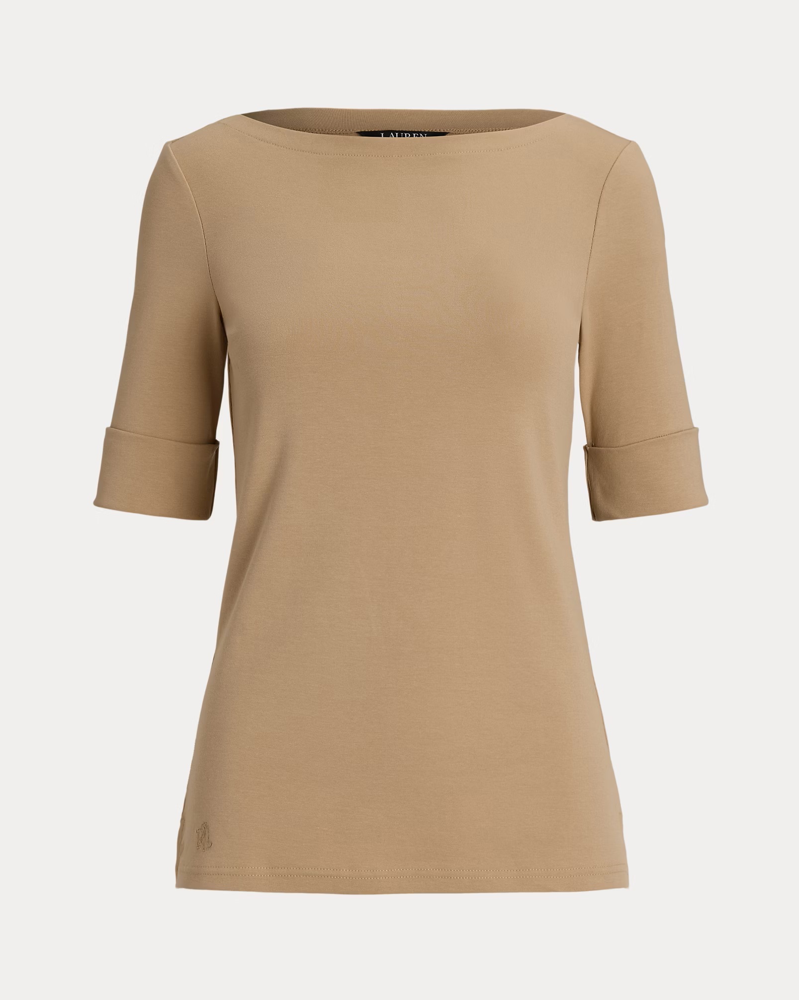 LAUREN RALPH LAUREN STETCH COTTON BOATNECK ΜΠΛΟΥΖΑ