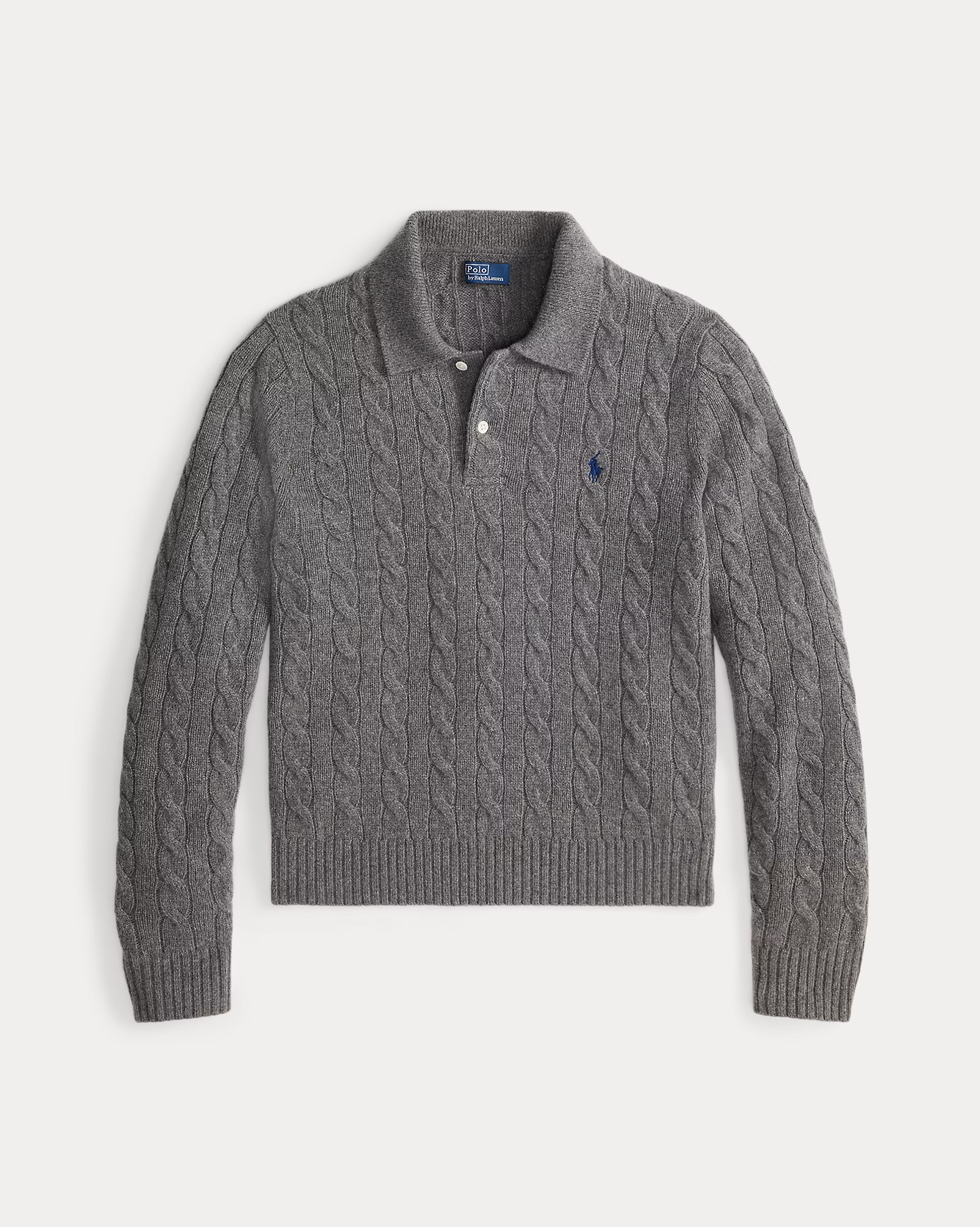 POLO RALPH LAUREN CABLE-KNIT WOOL-CACHMERE PΟLO ΠΛΕΚΤΟ