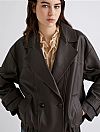 MARELLA MATRAS LEATHER PEA JACKET