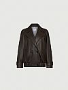 MARELLA MATRAS LEATHER PEA JACKET