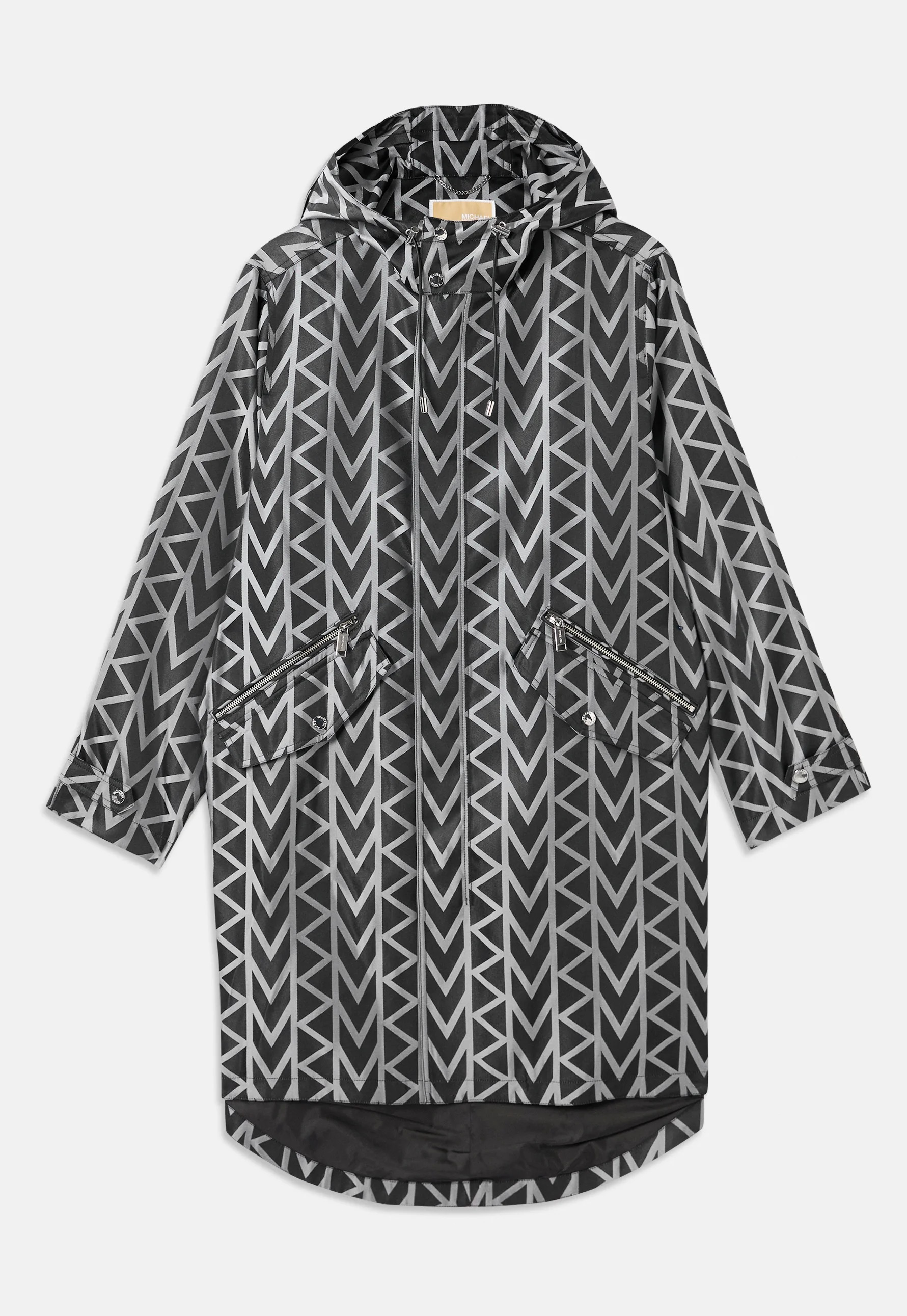 MICAEL KORS MK2000 LOGO JACQUARD OVERSIZED PARKA