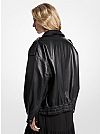 MICHAEL KORS OVERSIZED LEATHER BLOUSON JACKET
