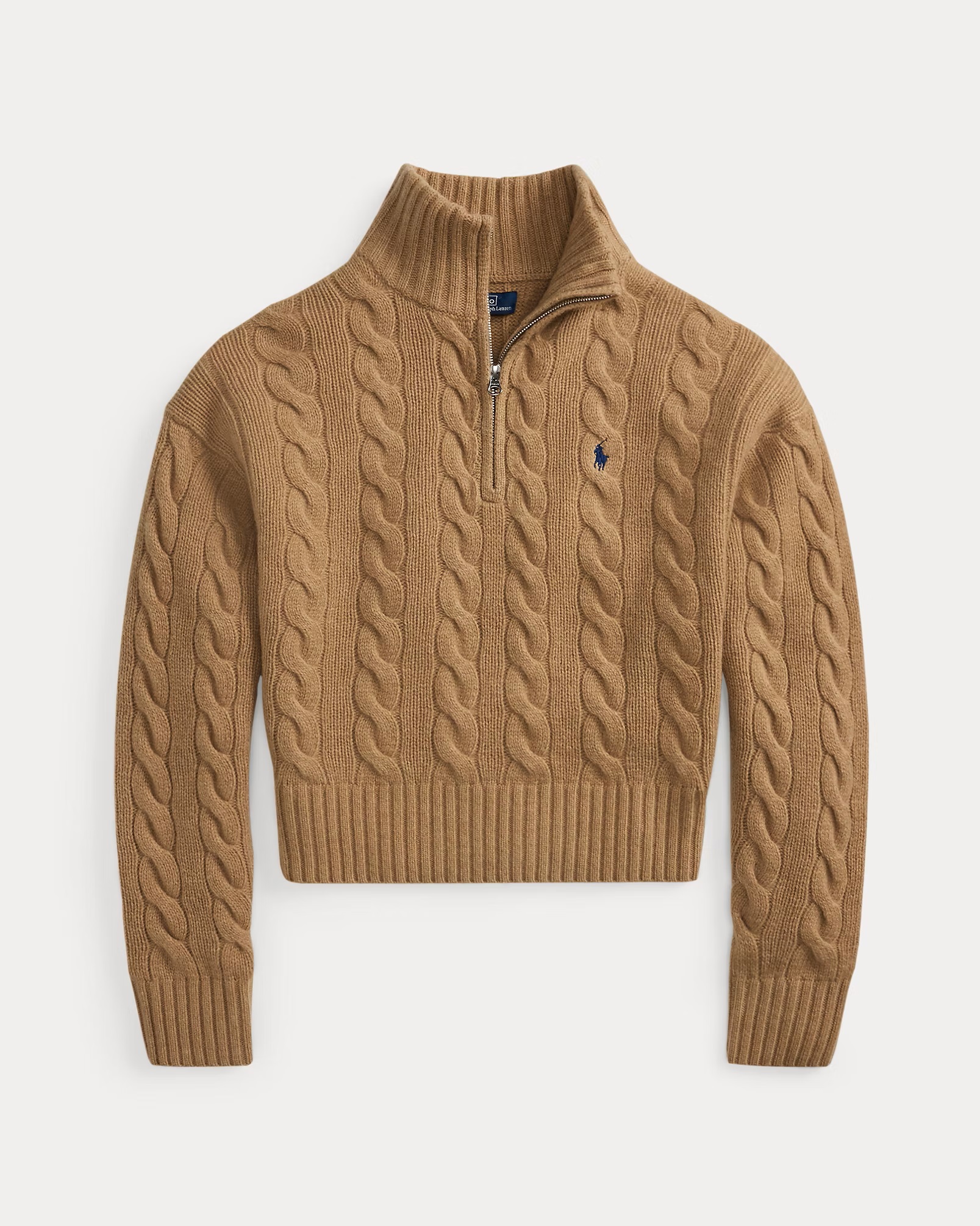 POLO RALPH LAUREN CABLE WOOL-CASHMERE HALF-ZIP ΠΛΕΚΤΟ