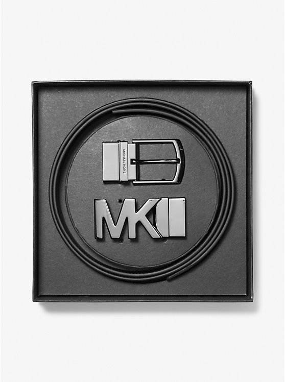 MICHAEL KORS MENS 4-IN-1 SIGNATURE LOGO BELT BOX SET