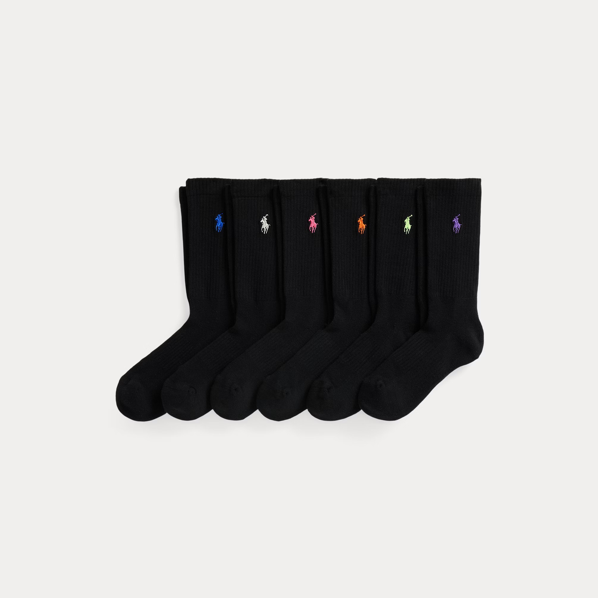 POLO RALPH LAUREN EMBROIDERED PONY CREW SOCK 6-PACK
