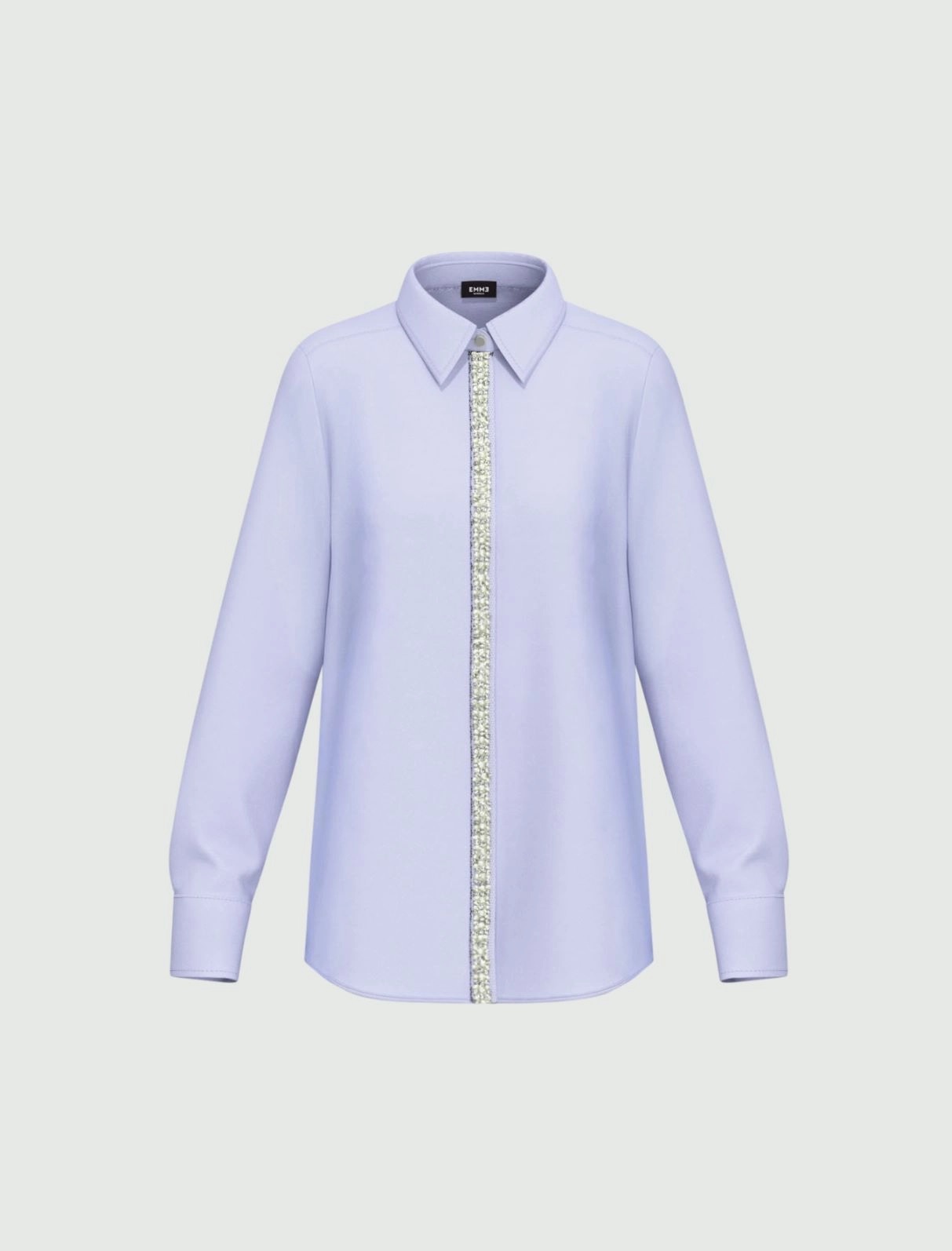 EMME MARELLA VALDA POPLIN SHIRT WITH PEARL AND RHINESTONE DETAIL ΠΟΥΚΑΜΙΣΟ