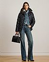 LAUREN RALPH LAUREN LOGO QUILTED FUNNELNECK ΜΠΟΥΦΑΝ