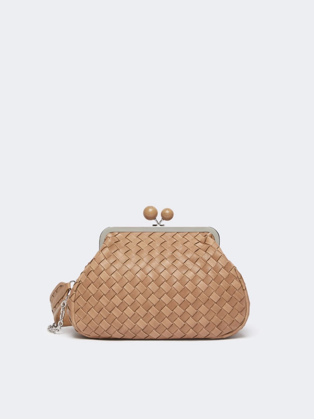 WEEKEND MAX MARA PANCIA MEDIUM WOVEN  PASTICCINO LEATHER ΤΣΑΝΤΑ 