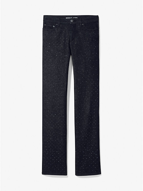 MICHAEL KORS STUDDED STRETCH DENIM CIGARETTE ΤΖΙΝ