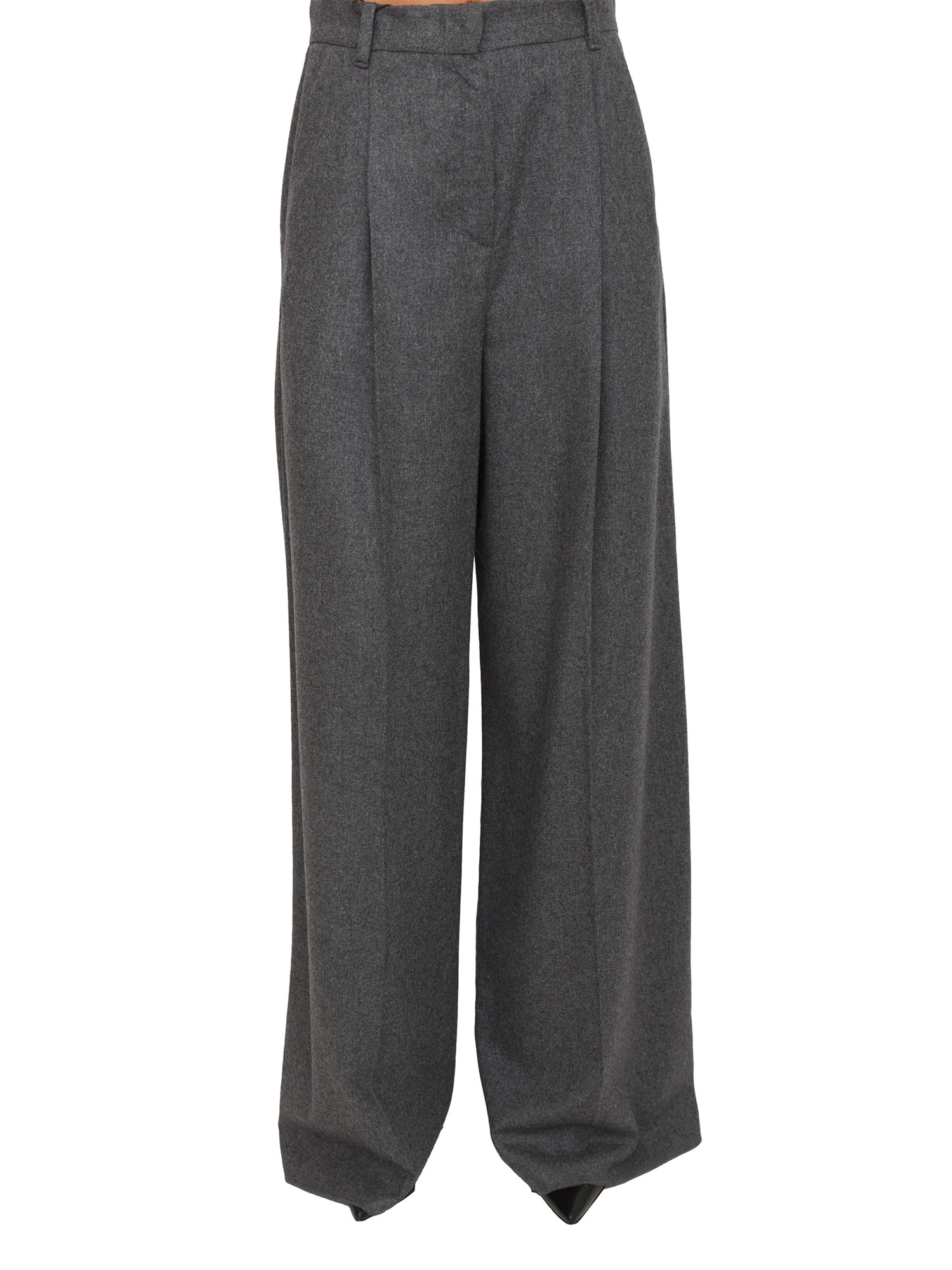 EMME MARELLA ODILIA WIDE-LEG FLANNEL ΠΑΝΤΕΛΟΝΙ