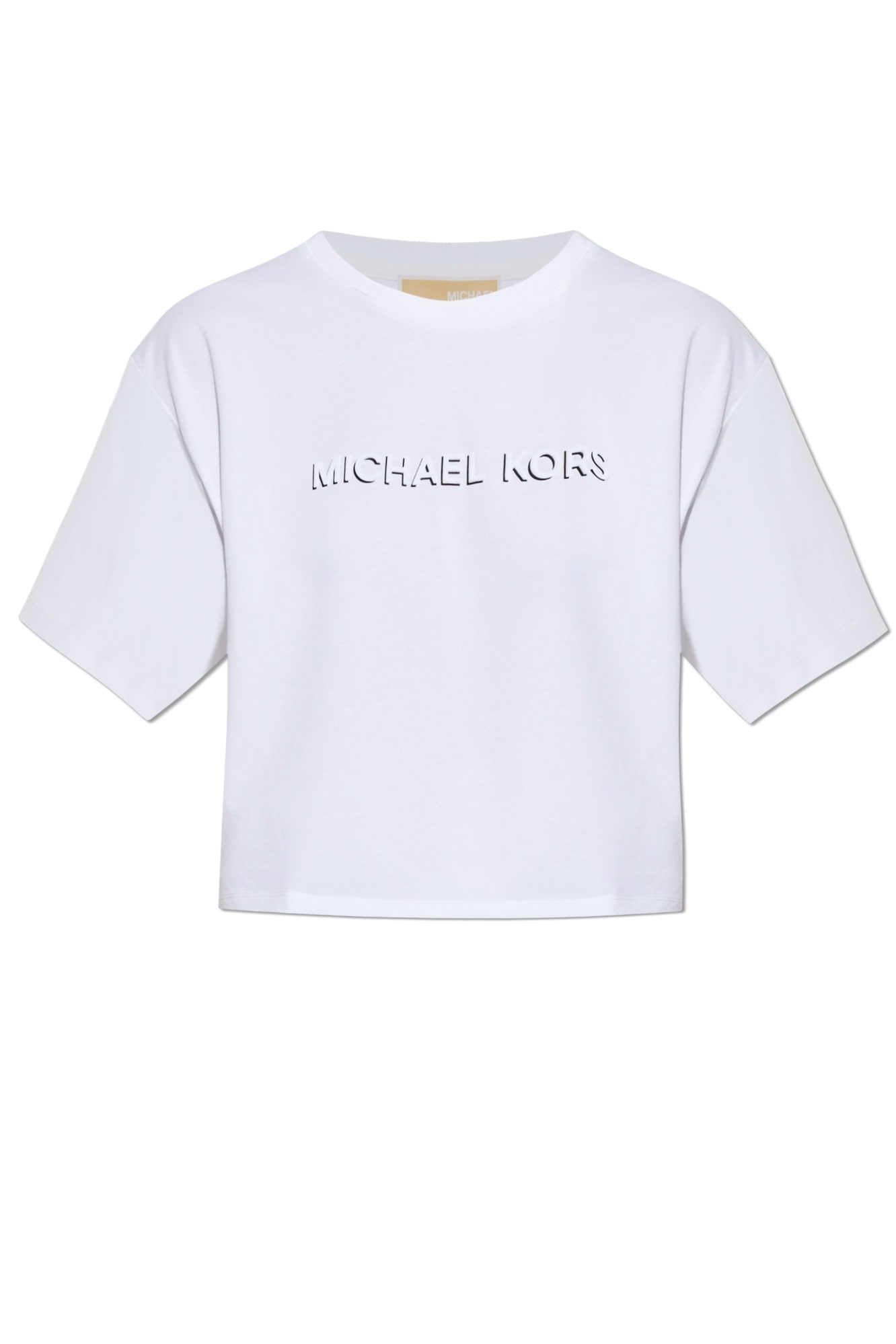 MICHAEL KORS LOGO EMBOSSED COTTON T-SHIRT