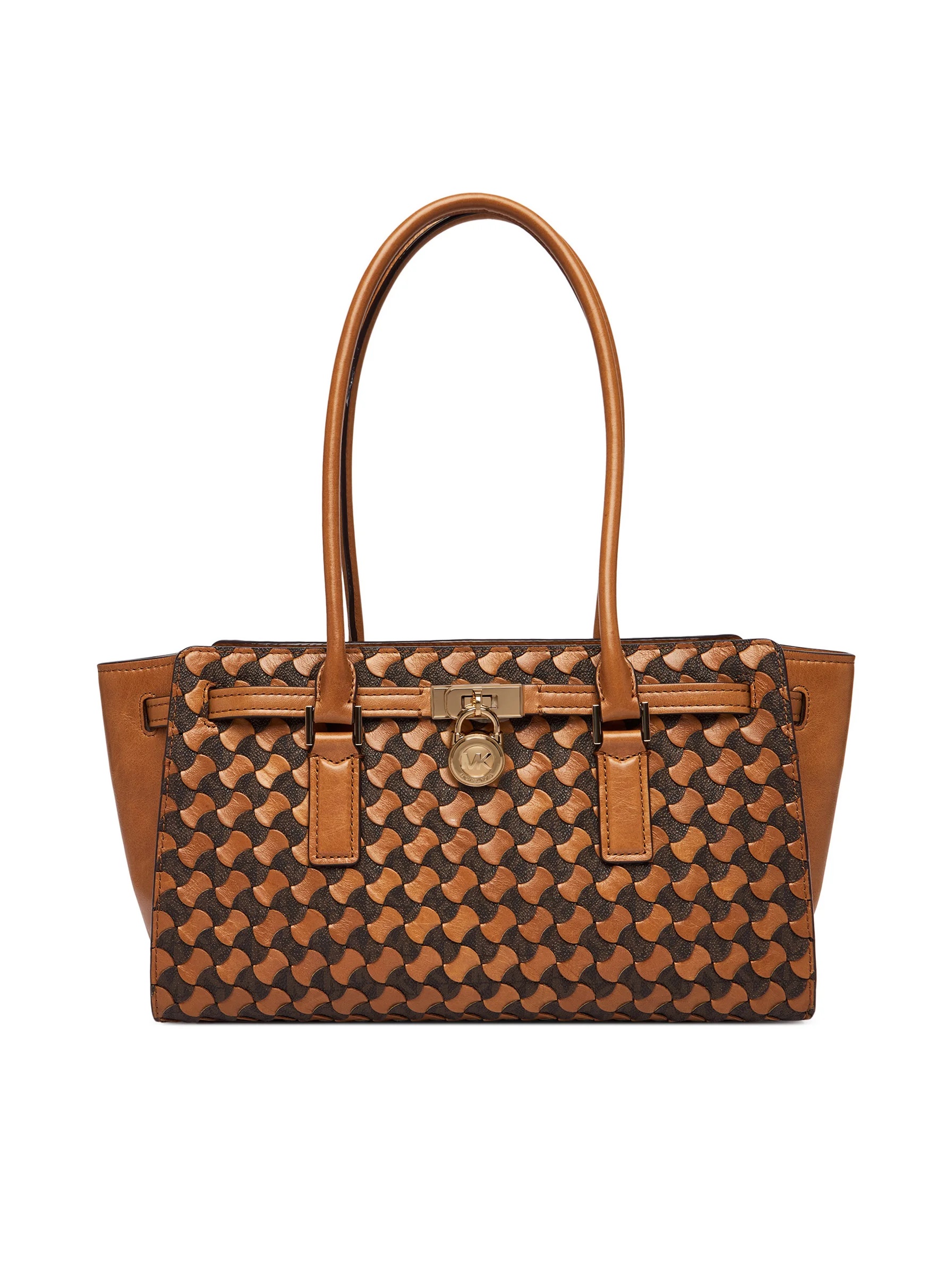 MICHAEL KORS HAMILTON MODERNE LEATHER CIRCLE WEAVE SHOULDER TOTE ΤΣΑΝΤΑ