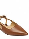 MICHAEL KORS DINA FLEX LEATHER SLINGBACK FLAT 