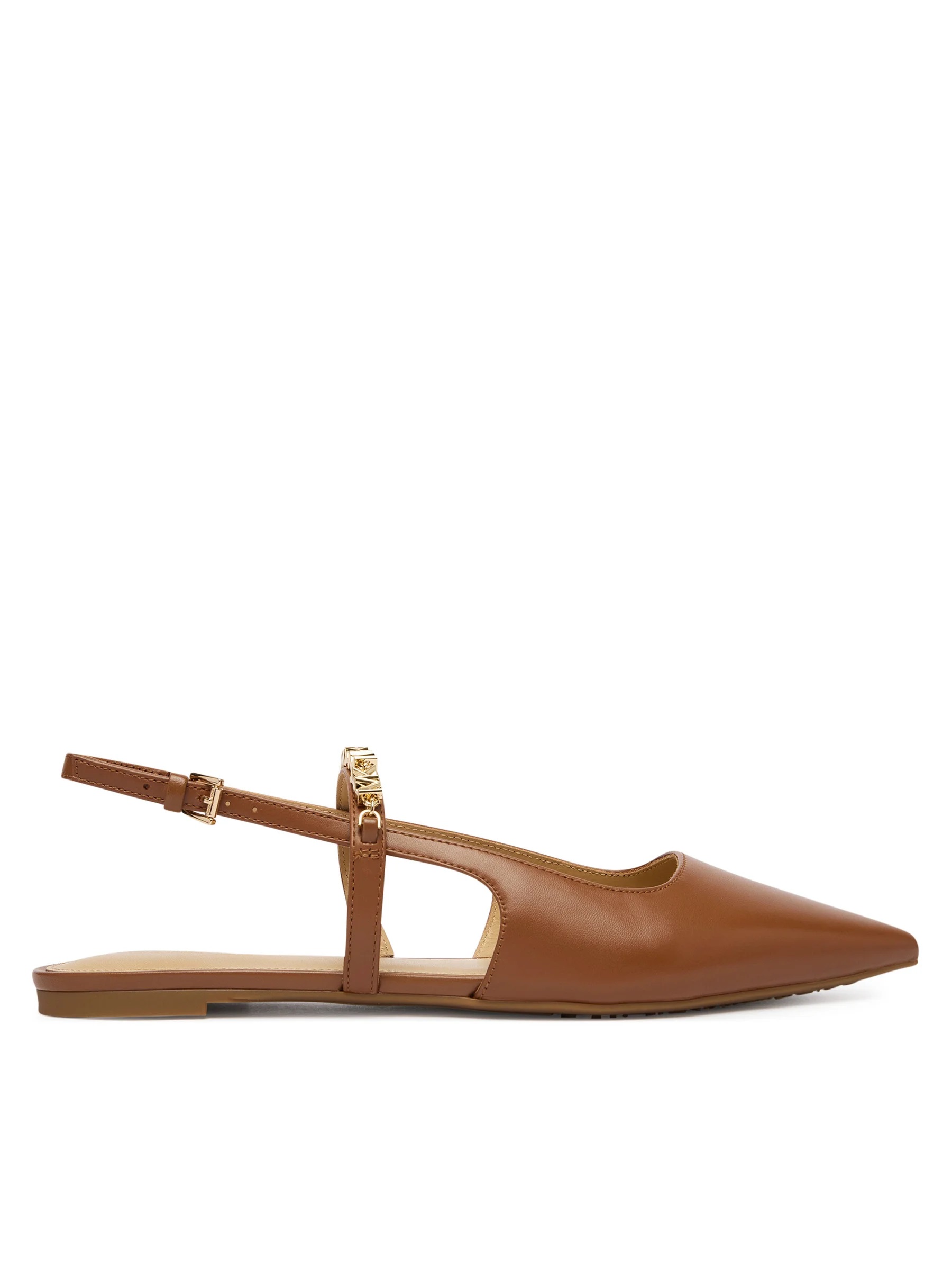 MICHAEL KORS DINA FLEX LEATHER SLINGBACK FLAT 