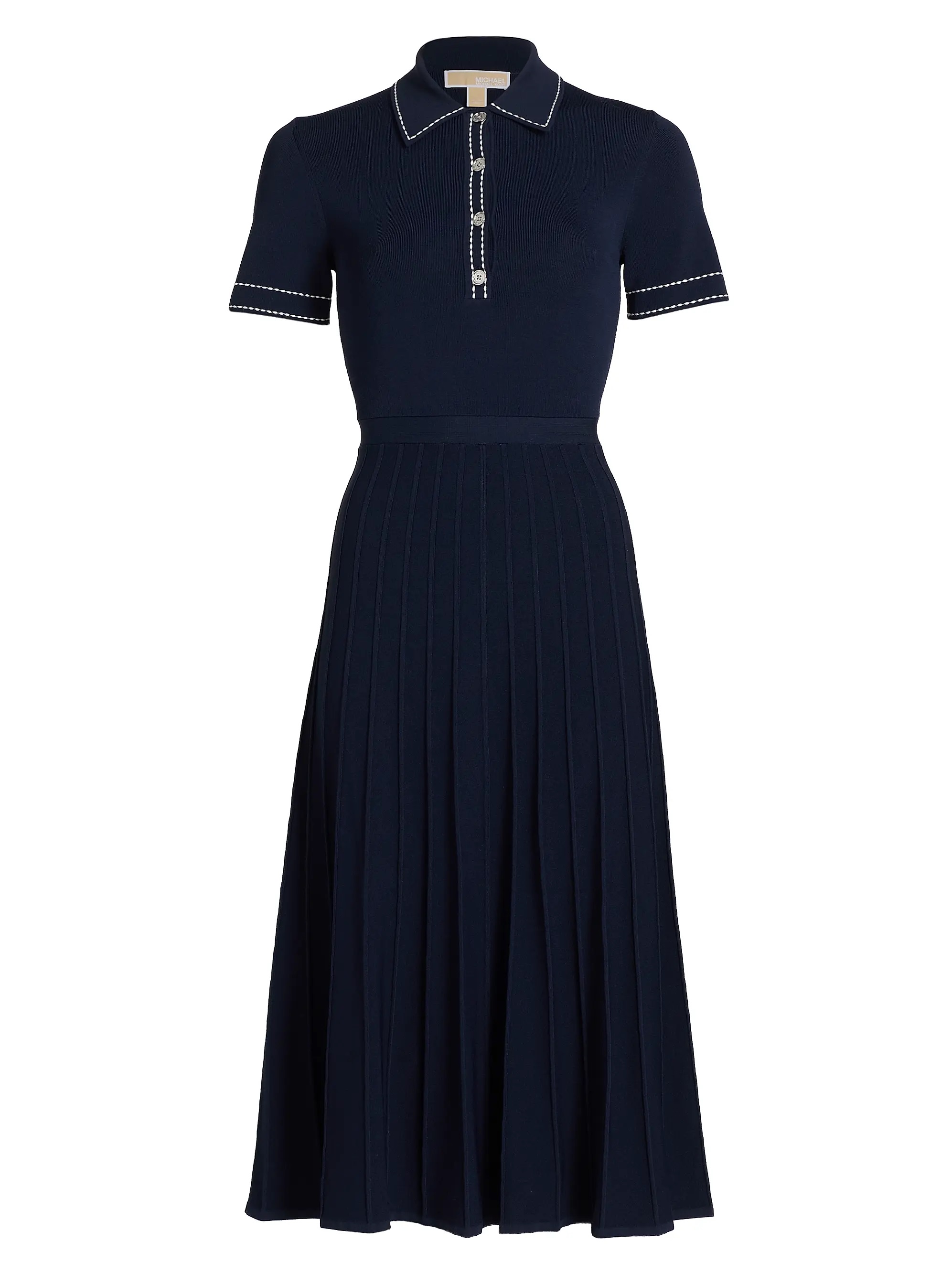 MICHAEL KORS STRETCH KNIT POLO MIDI ΦΟΡΕΜΑ