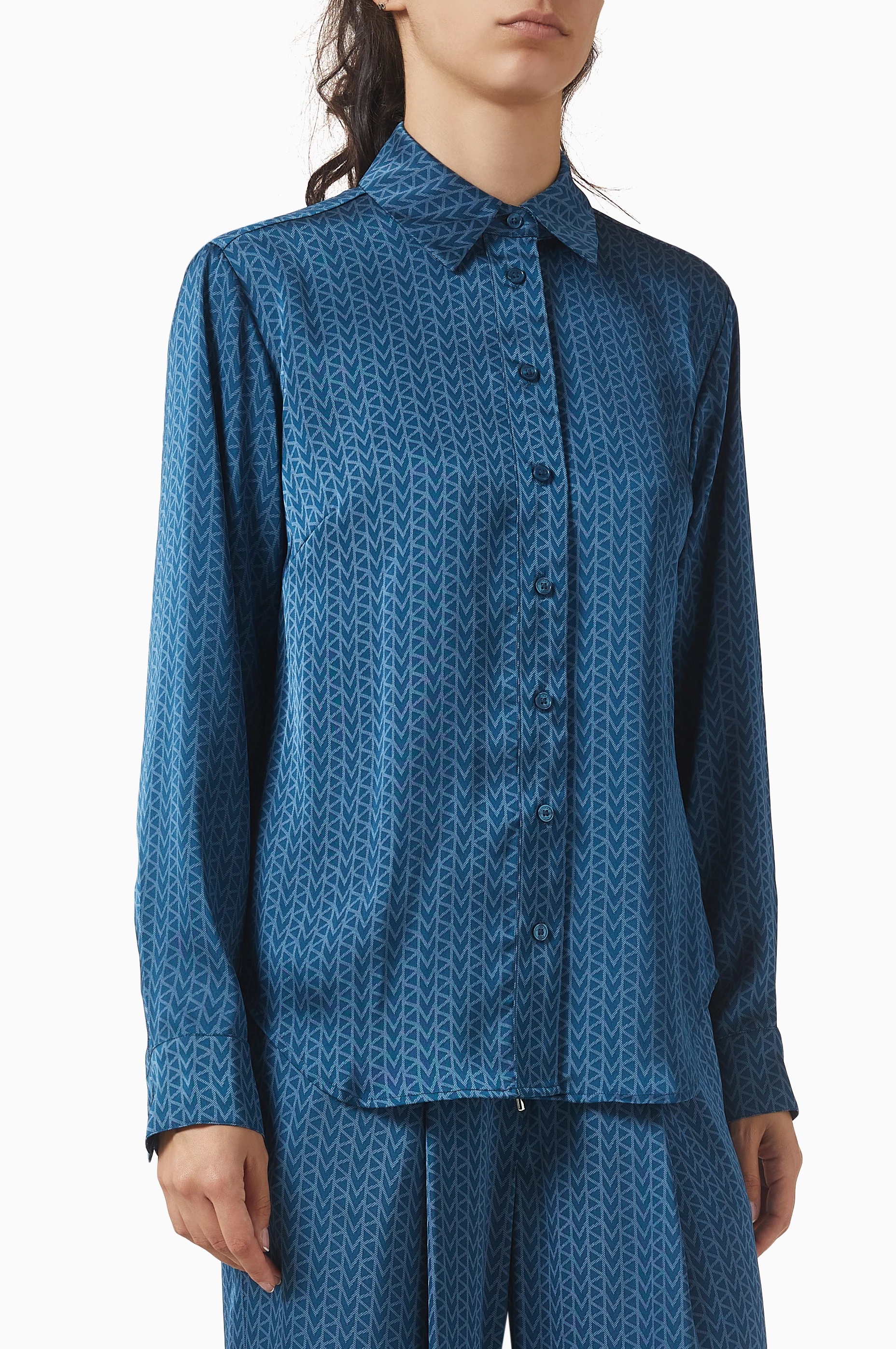 MICHAEL KORS MK2000 LOGO PRINT SATIN ΠΟΥΚΑΜΙΣΟ