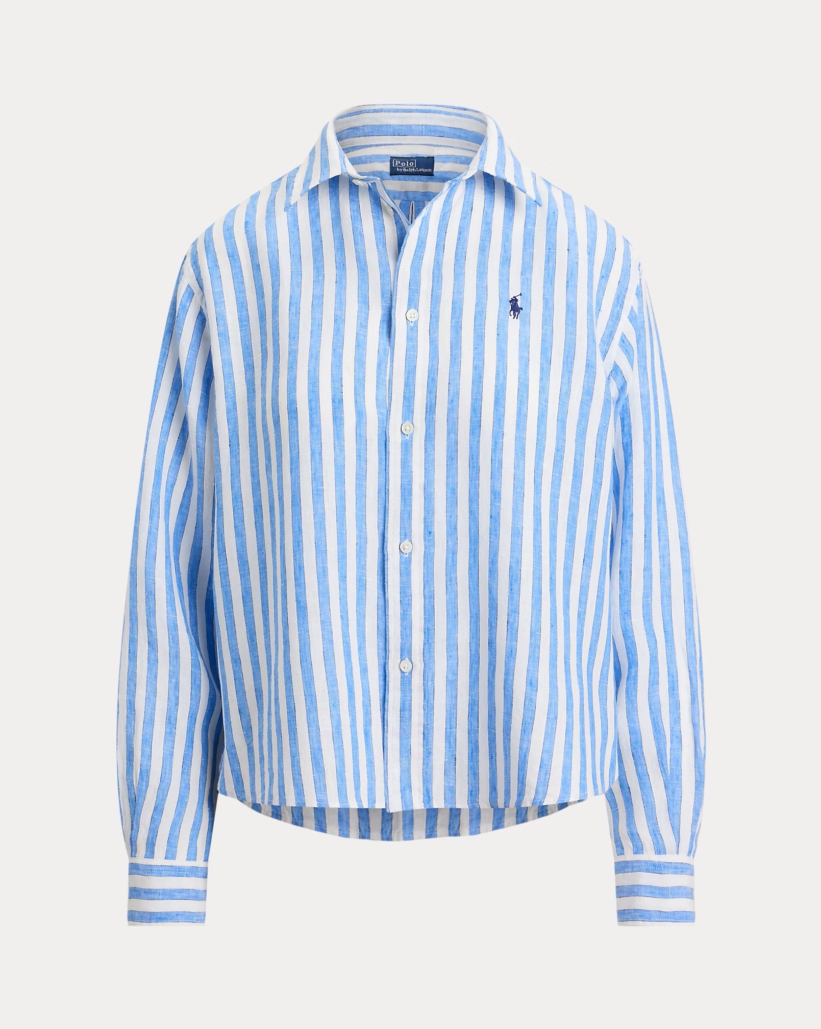 POLO RALPH LAUREN WIDE CROPPED STRIPED LINEN ΠΟΥΚΑΜΙΣΟ 