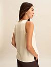 EMME EMMNEMBI SLEEVELESS VISCOSE ACETATE TOP