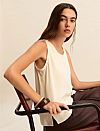 EMME EMMNEMBI SLEEVELESS VISCOSE ACETATE TOP