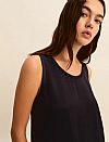EMME EMMNEMBI SLEEVELESS VISCOSE ACETATE TOP