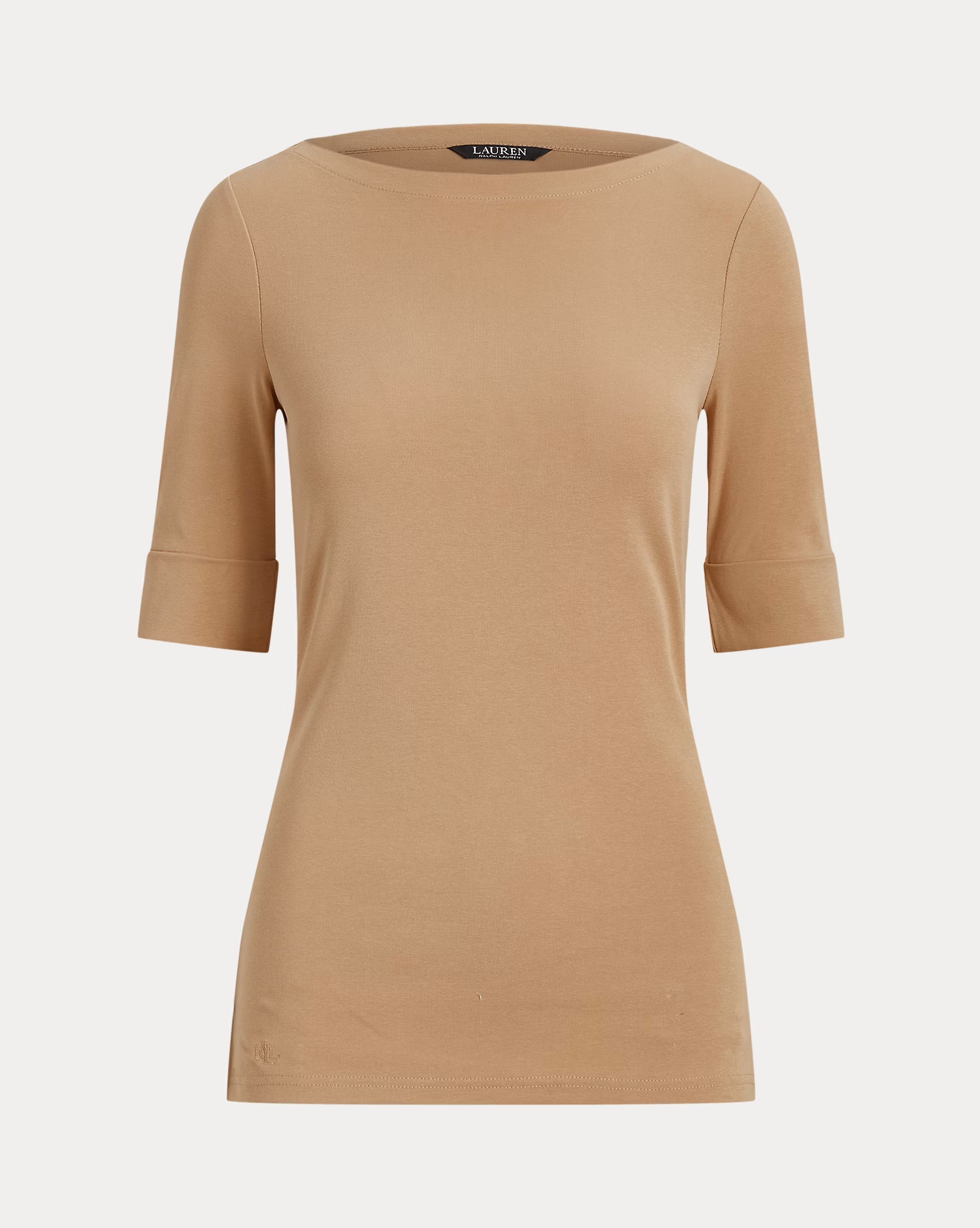 LAUREN RALPH LAUREN JUDY STRETCH COTTON BOATNECK ΜΠΛΟΥΖΑ