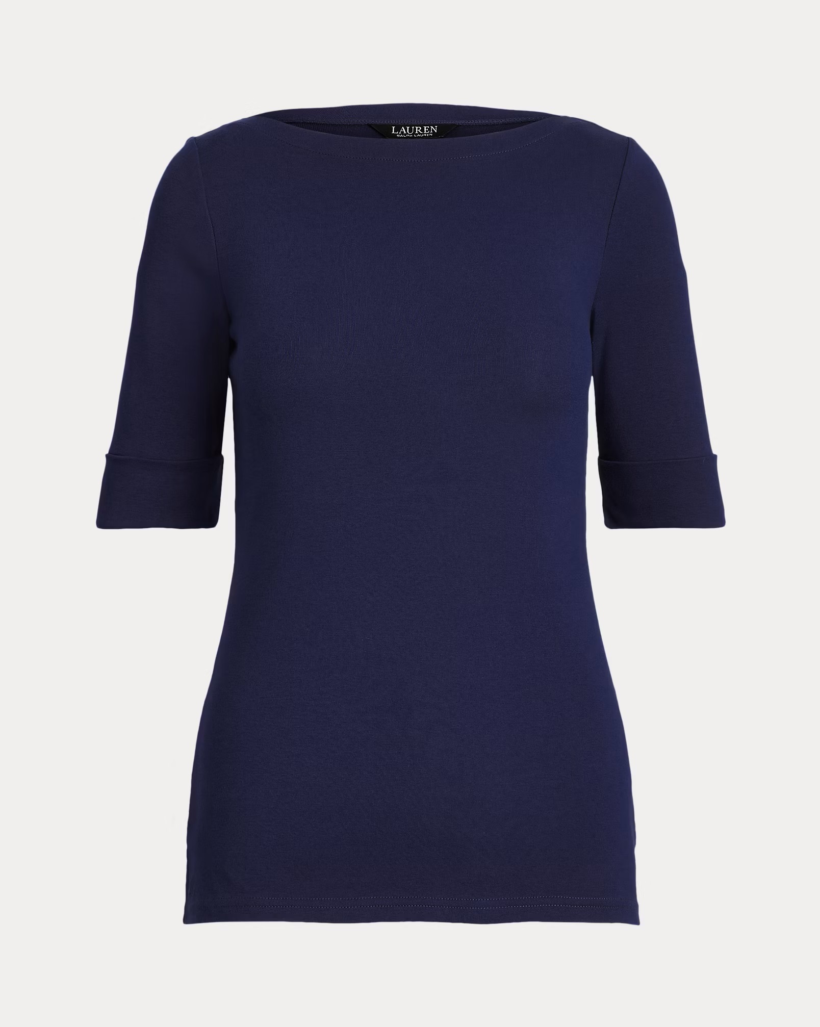 LAUREN RALPH LAUREN JUDY STRETCH COTTON BOATNECK ΜΠΛΟΥΖΑ