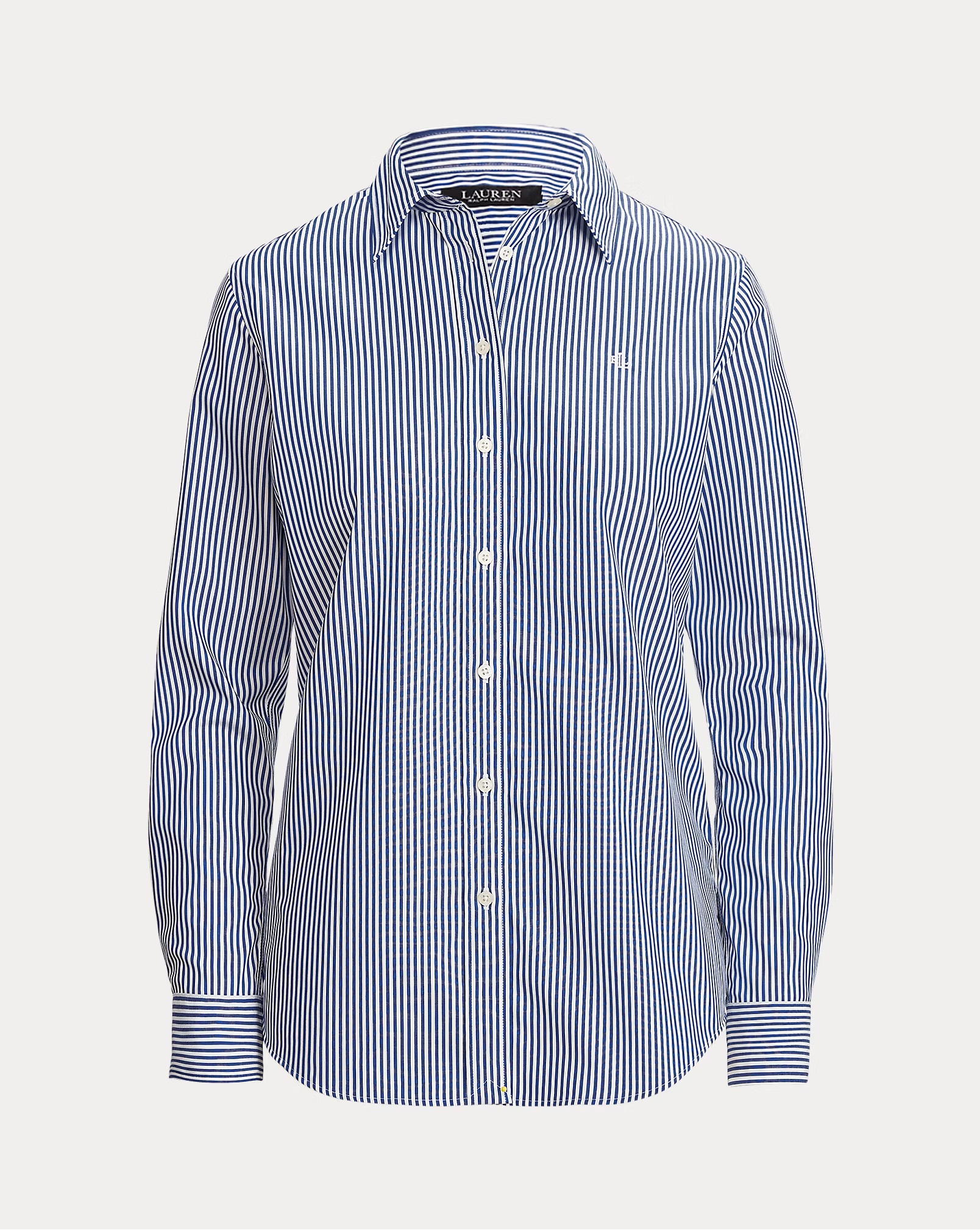 LAUREN RALPH LAUREN STRIPED EASY CARE COTTON ΠΟΥΚΑΜΙΣΟ