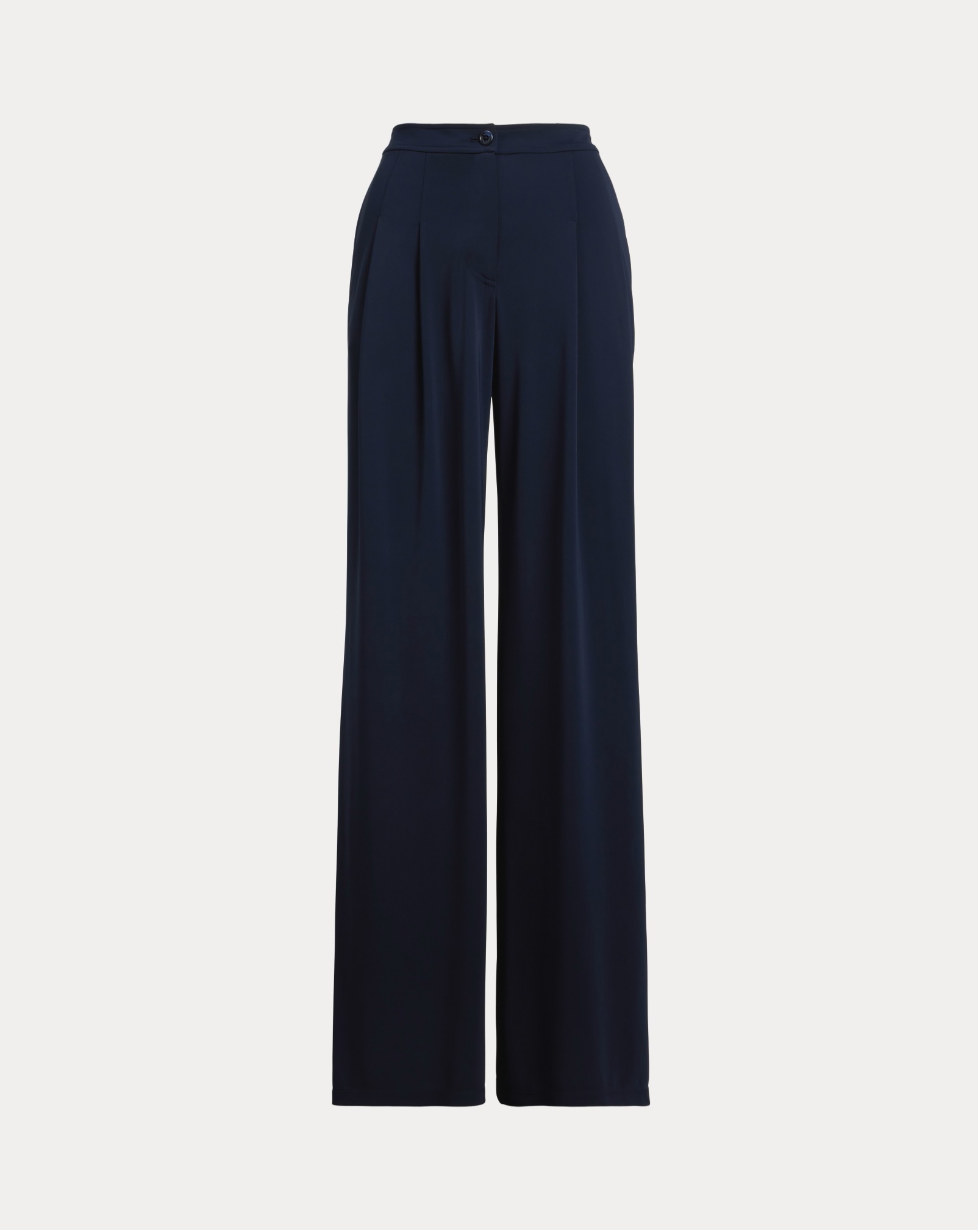 LAUREN RALPH LAUREN PLEATED STRETCH JERSEY WIDE-LEG ΠΑΝΤΕΛΟΝΙ