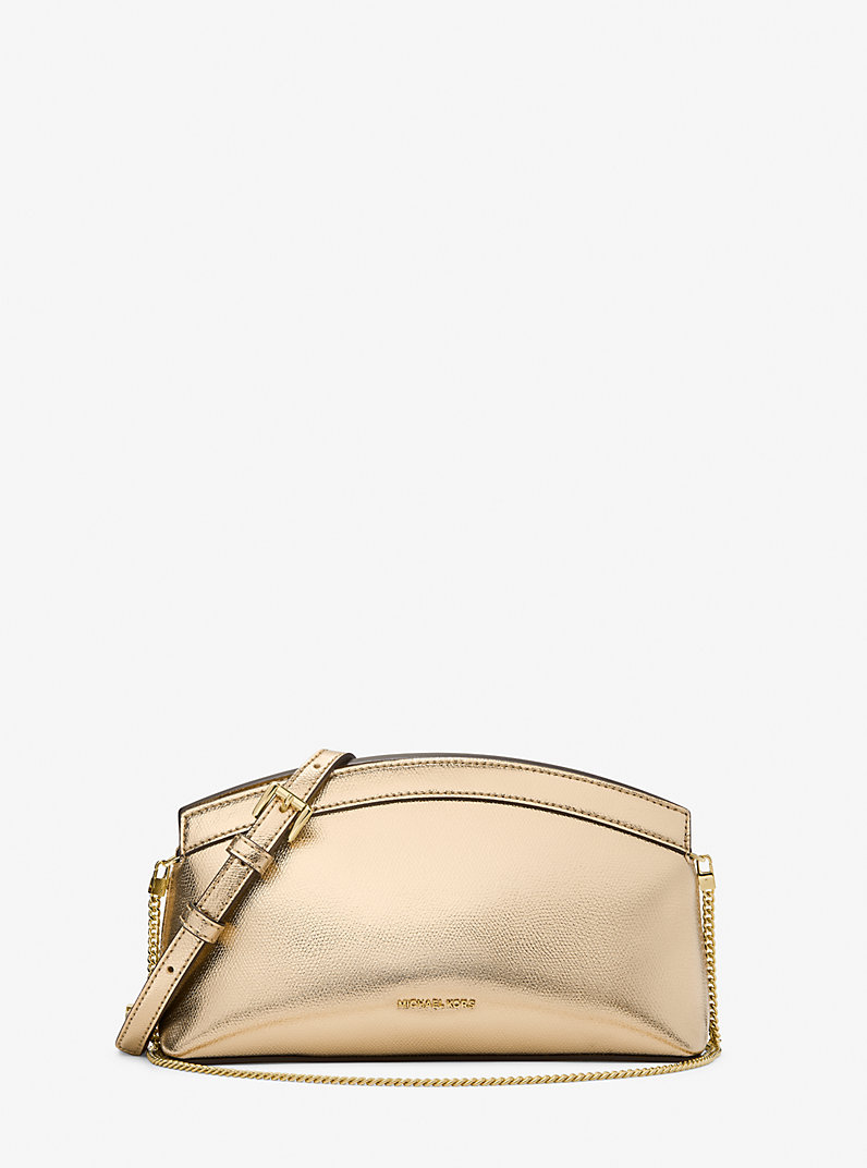 MICHAEL KORS ATHENA SMALL METALLIC LEATHER CONVERTIBLE ΤΣΑΝΤΑ