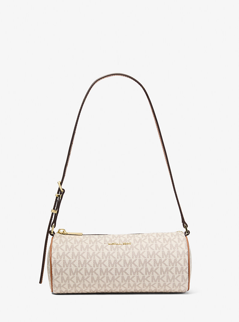 MICHAEL KORS IZZY SMALL SIGNATURE LOGO BARREL POCHETTE 
