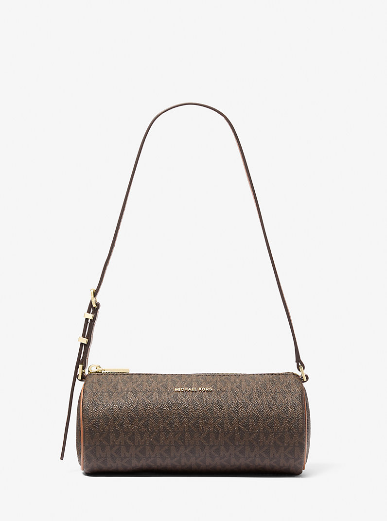 MICHAEL KORS IZZY SMALL SIGNATURE LOGO BARREL POCHETTE 